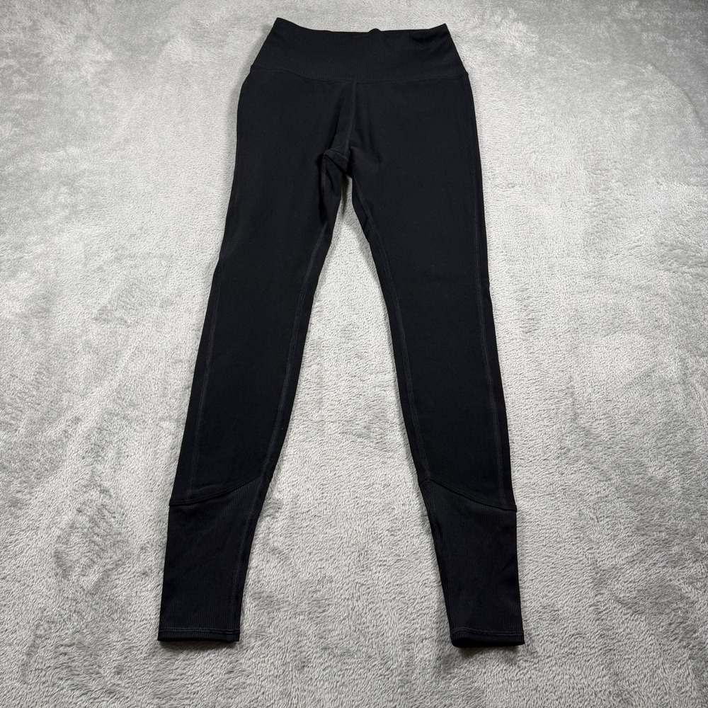 Alo Yoga High Waist Alosoft Lounge Leggings Women Medium Black Ribbed